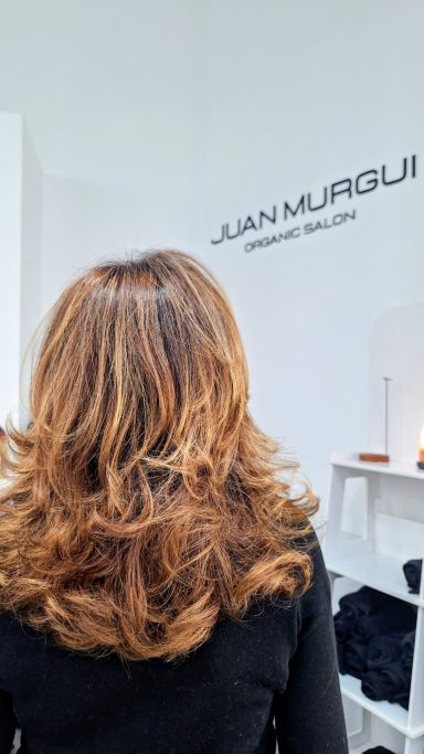 Resultado de coloración con barros – melena brillante y saludable
