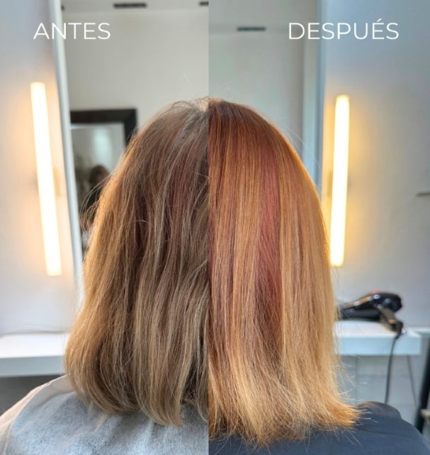 Tratamiento de cauterización capilar en Juan Murgui Organic Salon para fortalecer y reparar el cabello dañado.