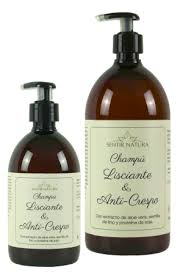 “Productos capilares ecológicos Sentir Natura anticrespo en peluquería orgánica”